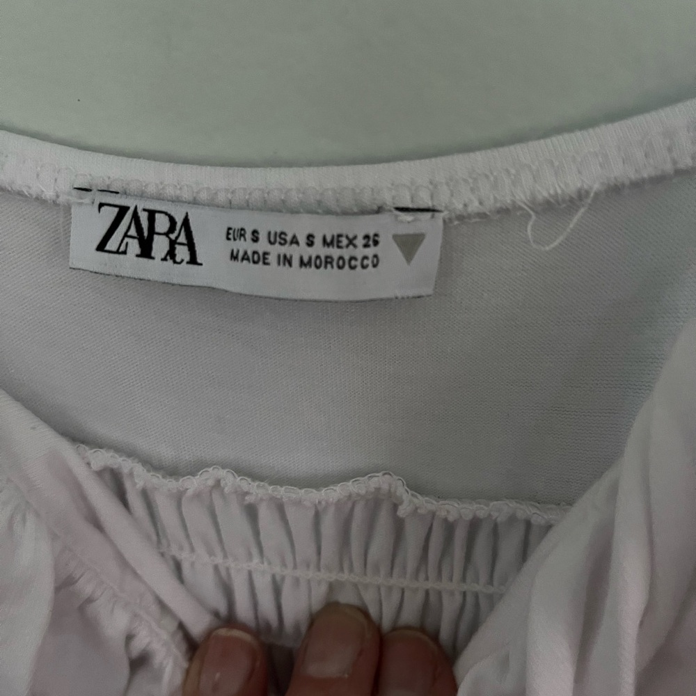 Like new!! Zara - SMOCKED DRESS WITH BALLOON SKIRT us s. EUC - Picture 6 of 11